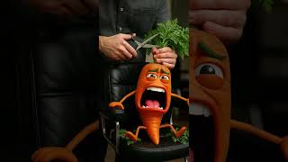Carrot gets a Haircut! 😱➡️😎 #carrott #shorts