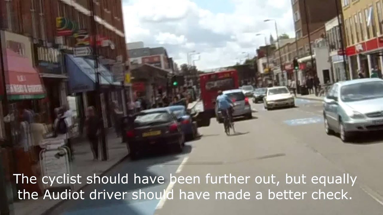 Cyclist nearly gets doored by Audiot Driver - X462 HAE