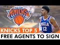 New york knicks rumors the top 5 free agents the knicks can sign with the midlevel exception