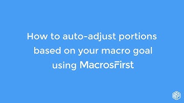 How to auto-adjust portion sizes based on macro goals - MacrosFirst Tutorial