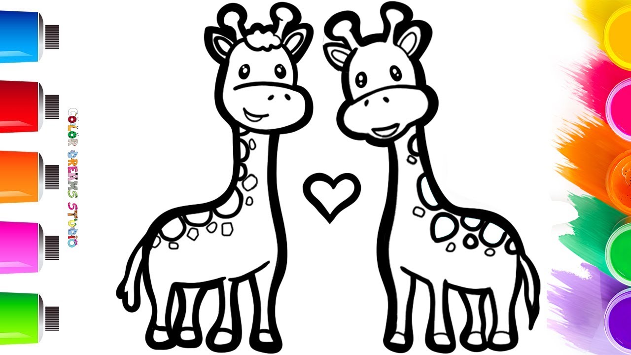How to draw a Giraffe | Easy Step By Step - YouTube