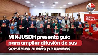 Lanzamiento De La Guía De Servicios Del Minjusdh
