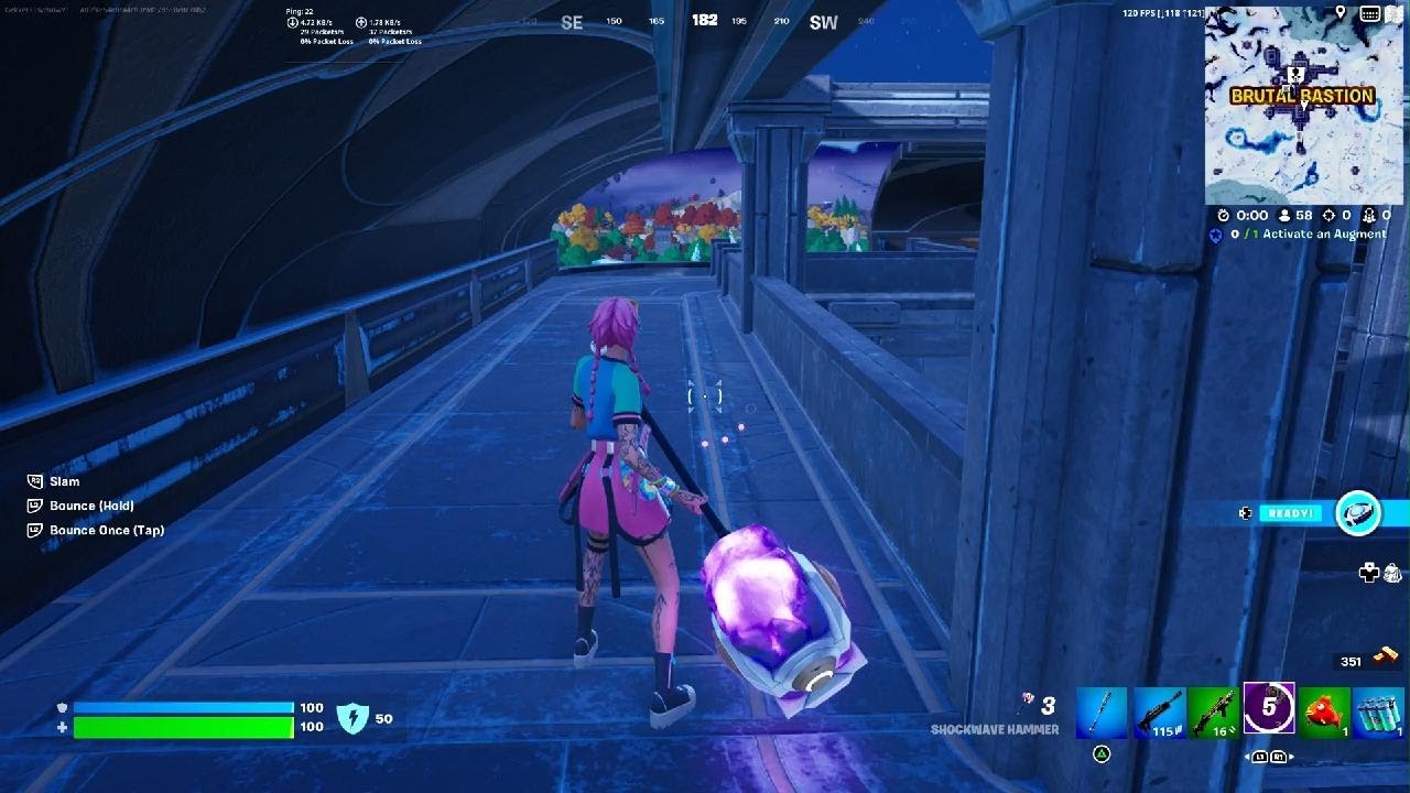 Fortnite Chapter 4 Bounce with the shocwave hammer zie ook beschrijving