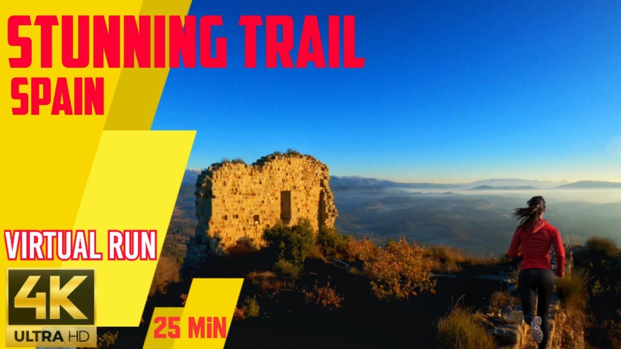 Virtual Run | Trail Run 4K | Treadmill Workout | Spanish Mountains #032 ...