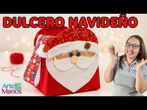 ?Cómo hacer un DULCERO NAVIDEÑO con Santa Claus, FÁCIL Paso a Paso☃️??
