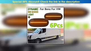Hot Picks 6X LED Side Marker Lights Side Repeater Turn Signal Indicator Lamp For Mercedes-Benz Spri