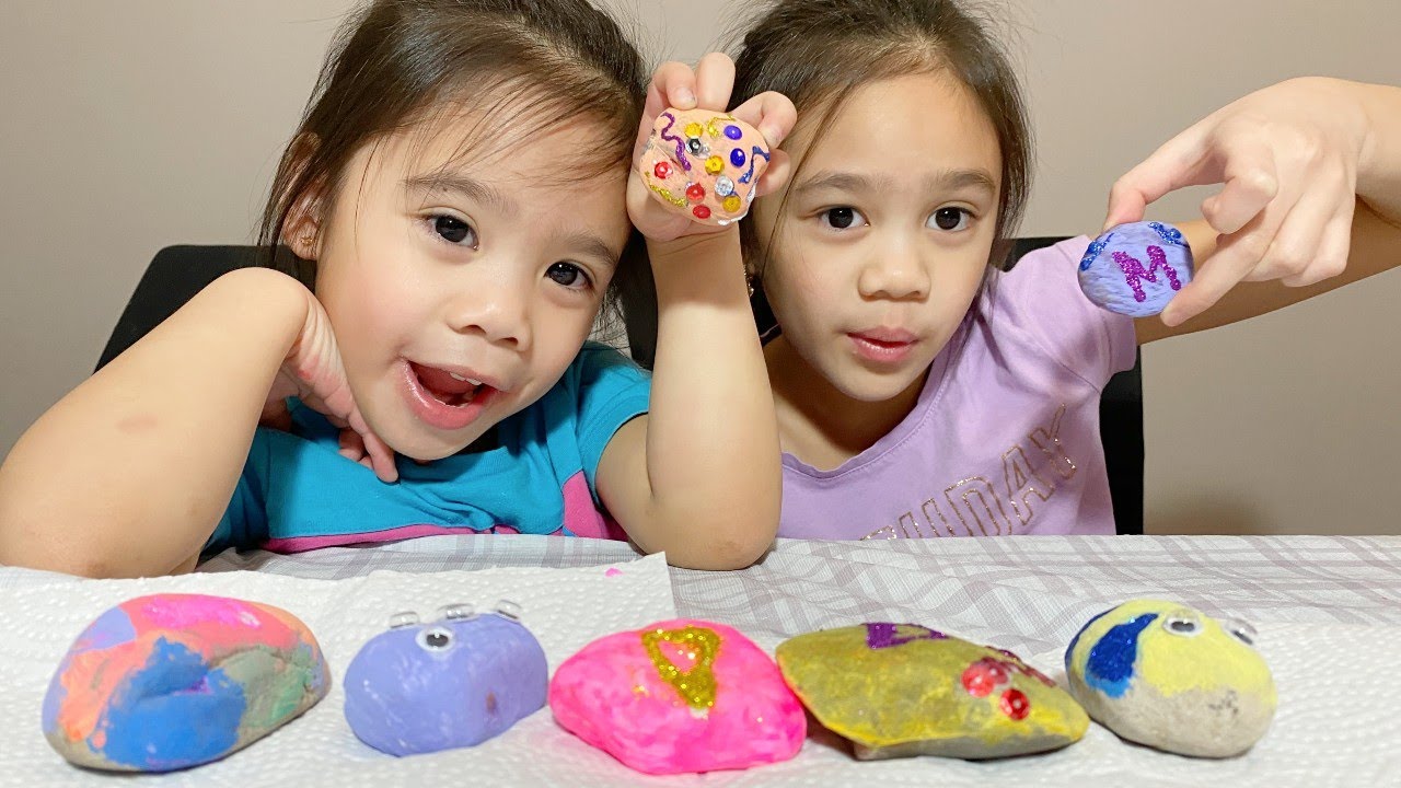 Learning To Do Rock Art Painting! | Daelene and Raelene
