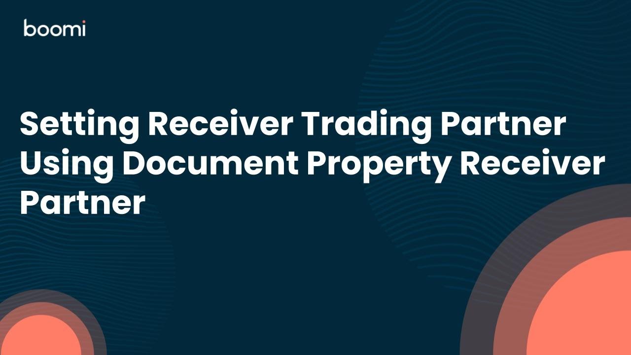 Setting Receiver TP Using Document Property Receiver Partner - YouTube