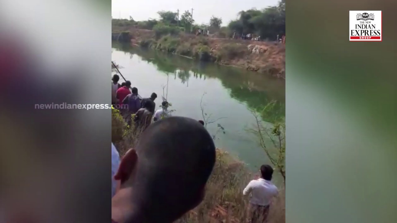 WATCH: Three die as car plunges into a canal in Telangana - YouTube