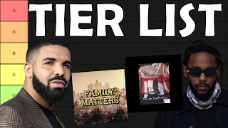 Drake and Kendrick Lamar Diss Track Tier List