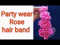 Beautiful rose hair band tutorial // flower hair band // diy hair band