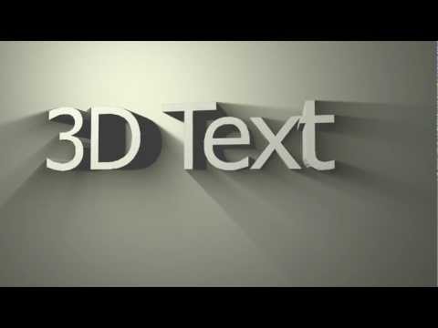 AE 3D text with real 3D shadows
