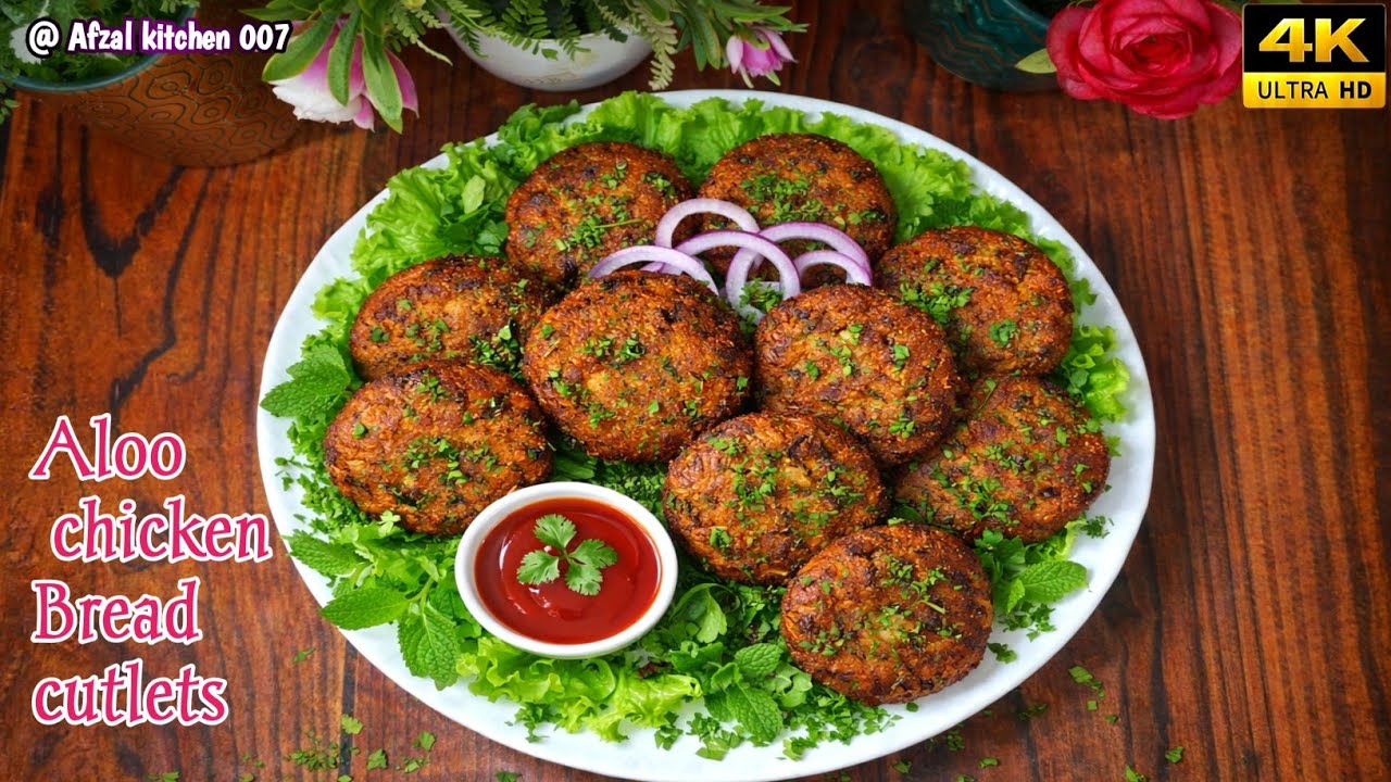 Aloo chicken Bread cutlet | chicken cutlet recipe | Aloo chicken cutlet | cutlets recipe | cutlets 