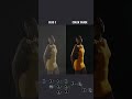 Color grading film looks on black background.