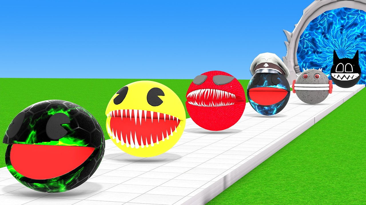 Pacman vs Eggs vs Robot Pacman vs MS PACMAN & NEW RED PACMAN VS TWO YELLOW MONSTER PACMAN