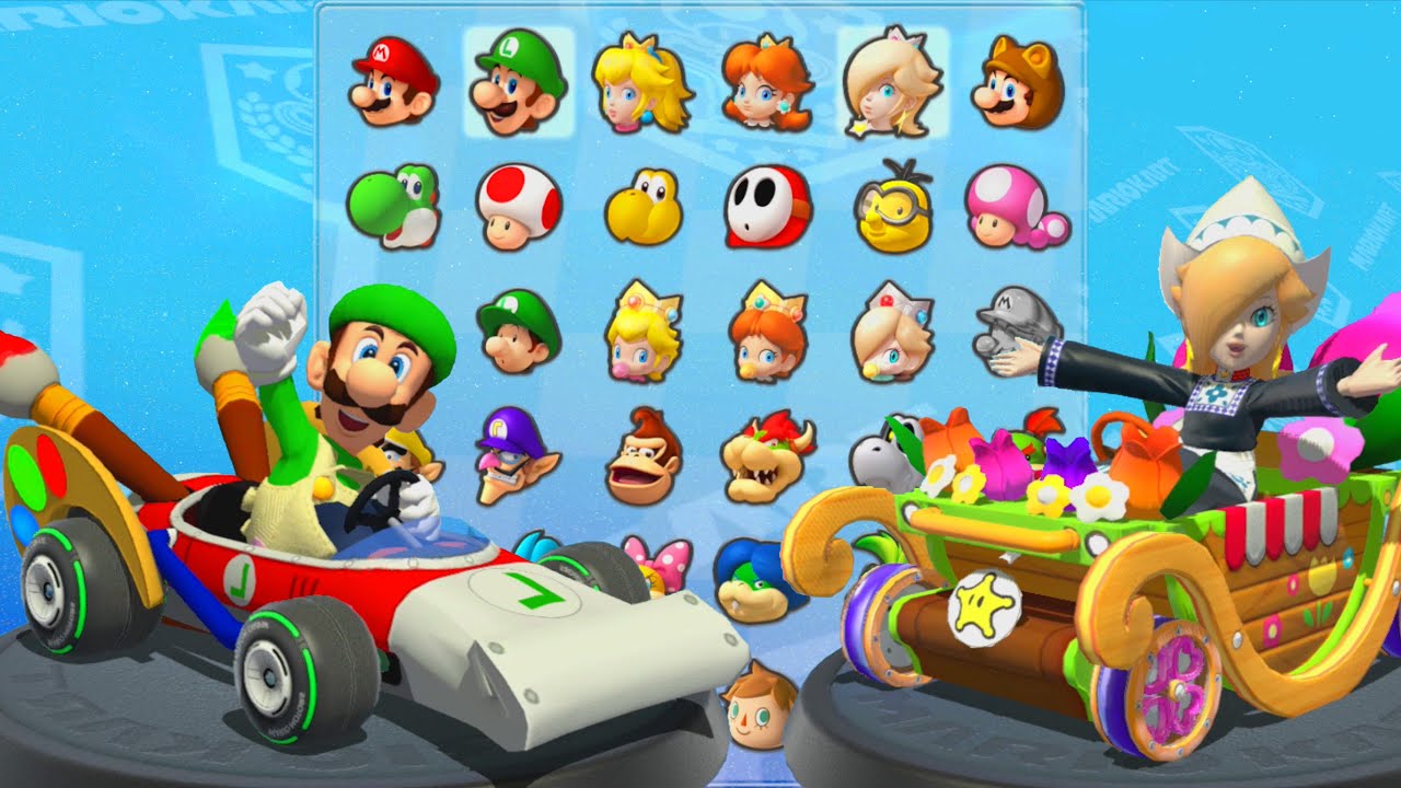 マリオカート8デラックス】ルイージとロゼッタ(カラフルスタイル)で