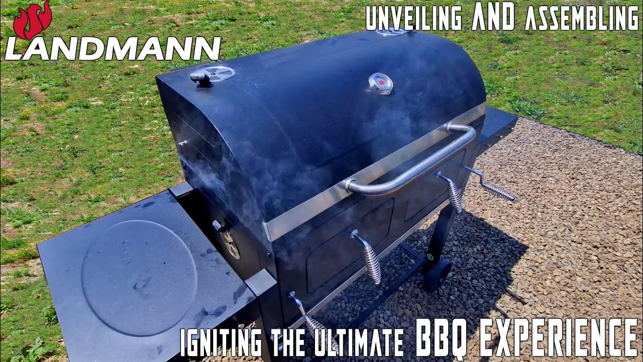 バーベキュー LANDMANN Landmann Heavy Duty Steel Vista Charcoal Grill with Offset Smoker