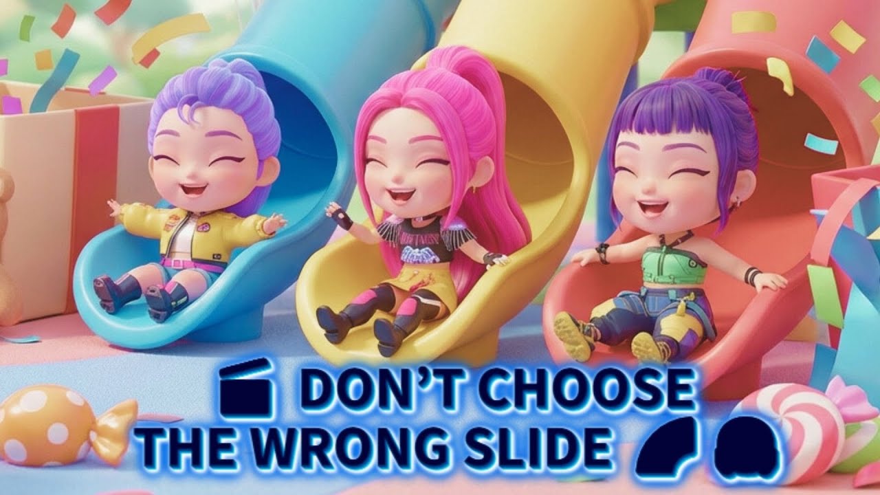 Kpop Demon Hunter Song🎬 DON’T CHOOSE THE WRONG SLIDE 🌈😱  Rumi – Mira – Zoey! | Official Music Video