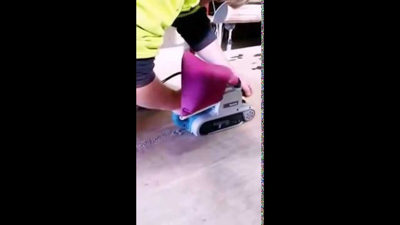 Sanding resin on table top YouTube