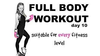 FULL BODY HOME WORKOUT FOR WOMEN - EASY TO FOLLOW WITH LOW IMPACT OPTIONS