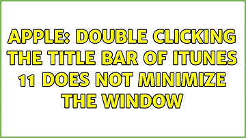 Apple: Double clicking the title bar of iTunes 11 does not minimize the window