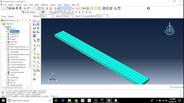 Analysis of simply supported beam(Structural Analysis) with  load at midpoint using ABAQUS software