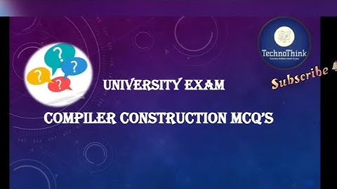 #SPPU | #puneuniversity| #COMPILER CONSTRUCTION | #Compiler Design MCQ