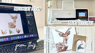 How I Print my Own Products From Home | Art Prints, Greeting Cards, Gift Tags | Epson ET-8500