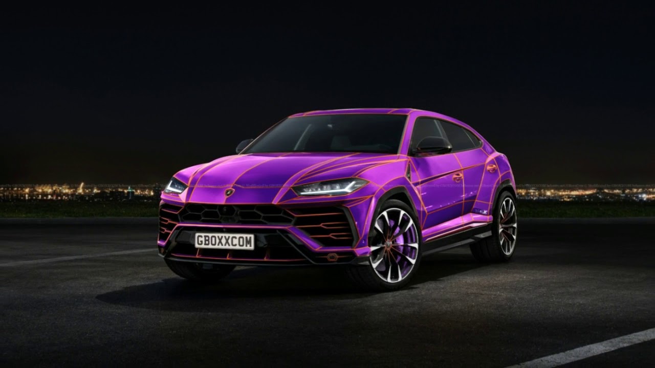 Purple lamborghini urus