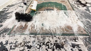 Satisfied with extremely dirty carpet  relaxing cleaning with ASMR