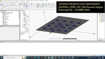 4 X 4 Microstrip patch antenna using #HFSS #ANTENNA #DESIGN #communication #electronics #engineering
