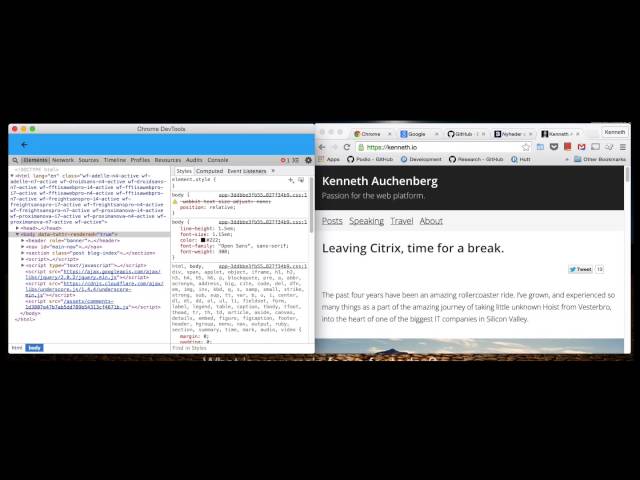 Chrome Devtools App demo