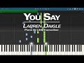 Lauren Daigle - You Say (Piano Cover) Synthesia Tutorial by LittleTranscriber