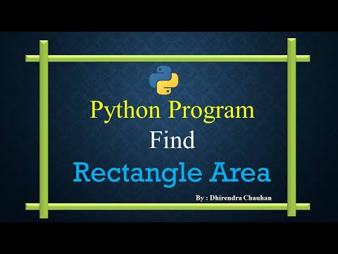 WAP - 3 || Program to obtain  Length & Breadth of a rectangle and calculate its area