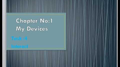 Computer Digital world book 2 Unit 1 Task 4 Interact