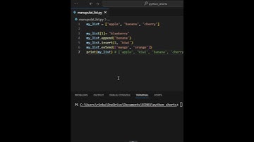 list manipulation in python3!! #CodingTips  #coding #python