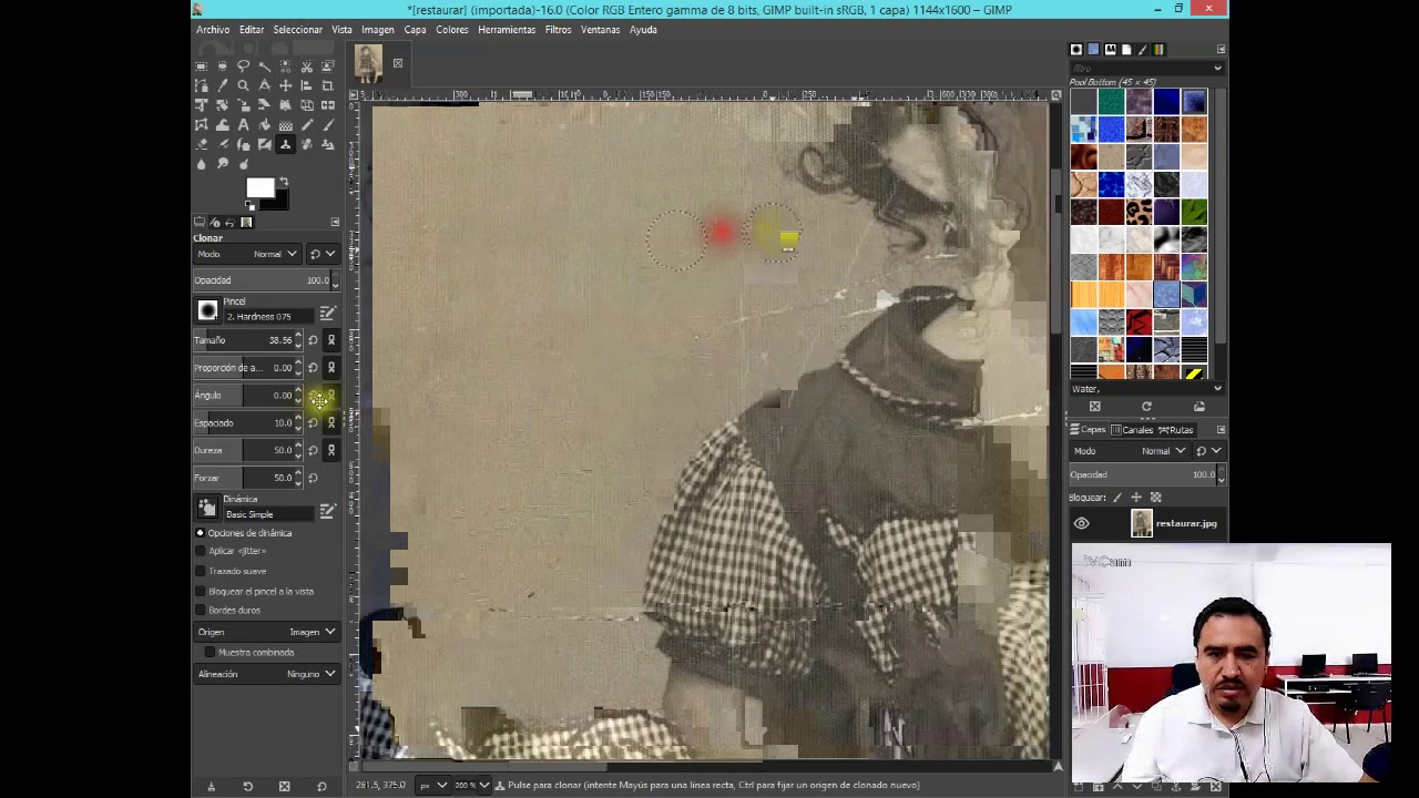 Clonar y Sanear una imágen en Gimp. - YouTube