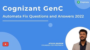 Cognizant GenC Automata Fix Questions and Answers 2022