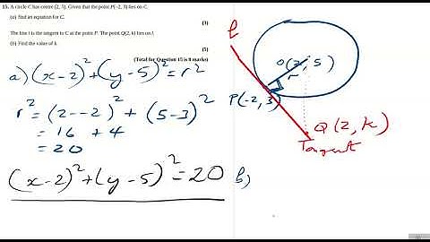 Pearson-Edexcel GCSE to A-level Transition Circles Exam Questions Q15
