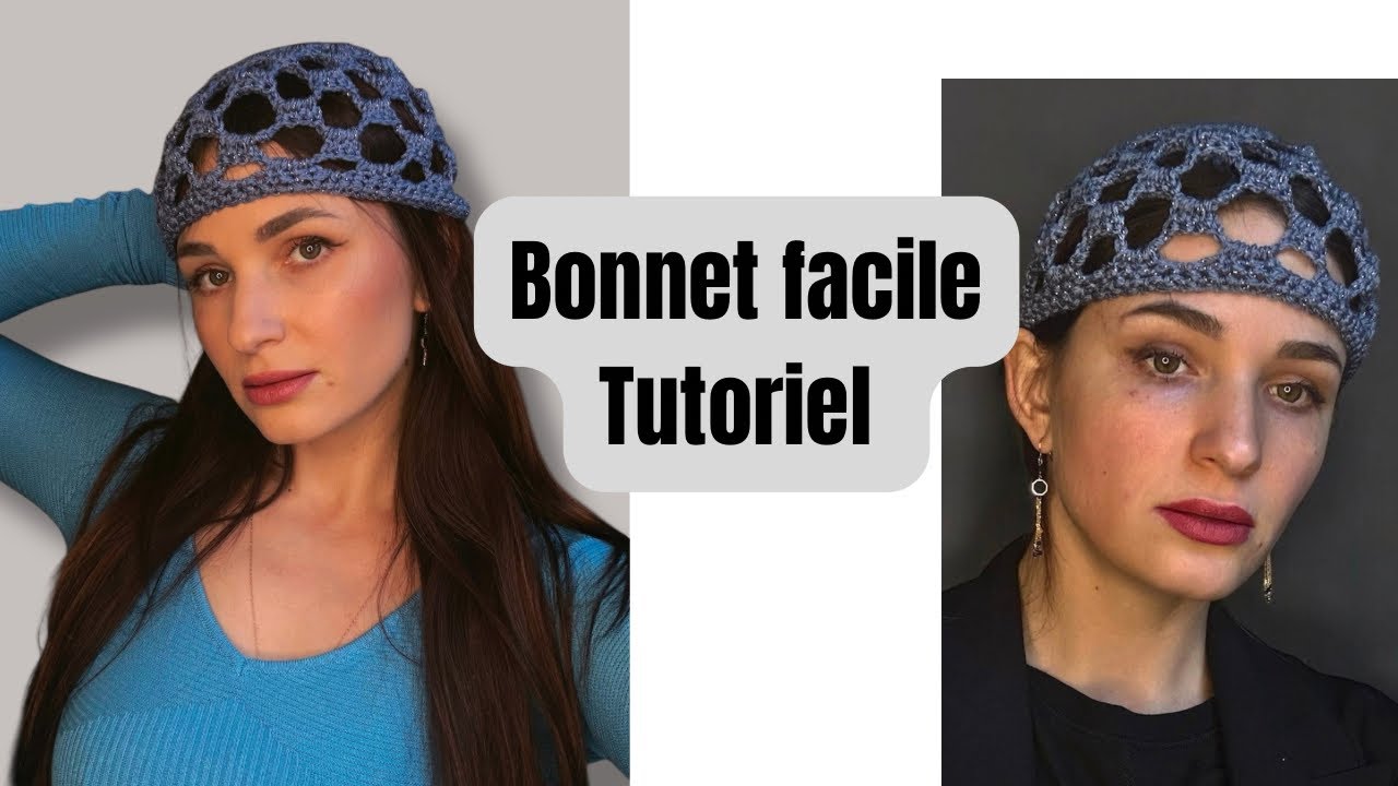 How to crochet a  Mesh  Hat, step by step  | Tutorial for beginners Mesh Beanie - Cap