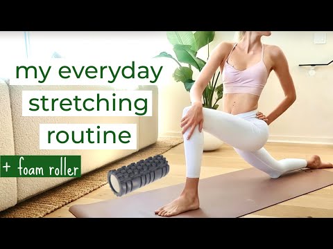 How to use a foam roller | My everyday stretching routine | Sanne Vloet