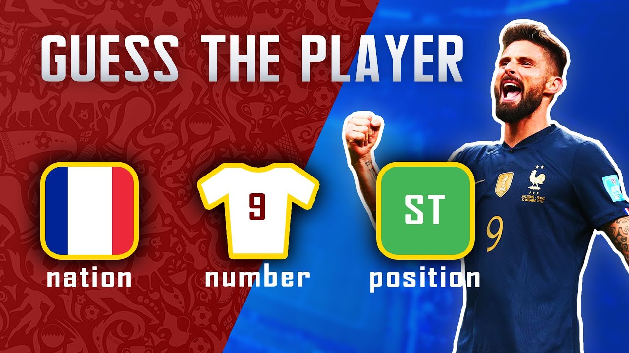 GUESS THE PLAYER Nation+Number+Position Football Quiz World Cup