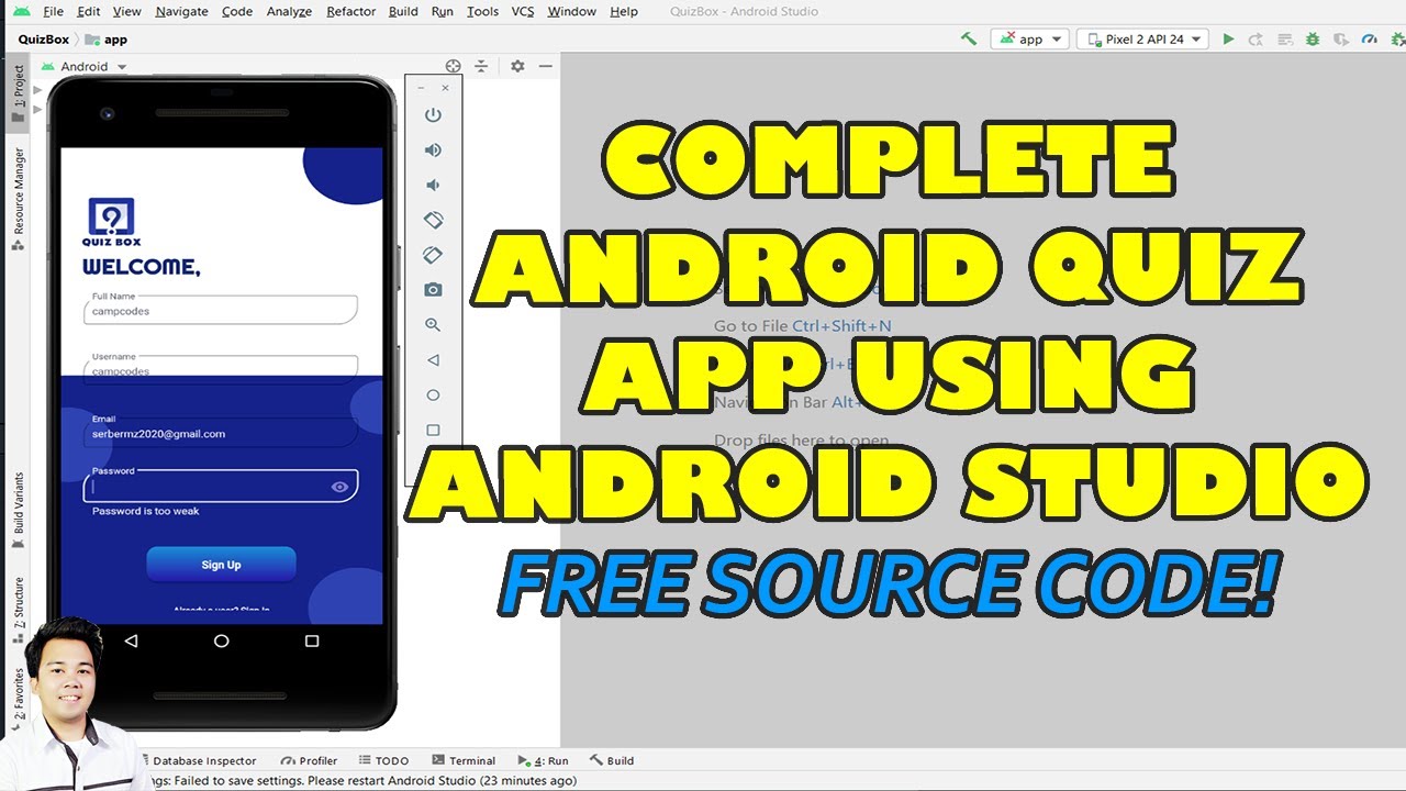 android quiz app source code