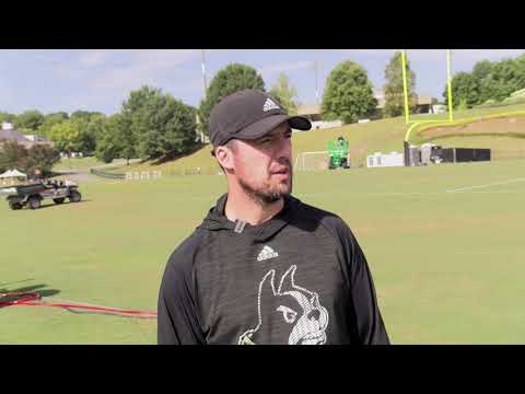 Coach Dane Romero with Jim Noble on the Wofford Offense
