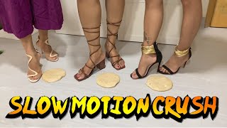 Crushing Expired Pita Bread In Slow Motion