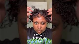 Length retention ❤️ #lengthretention #naturalhair #minitwists #minibraids