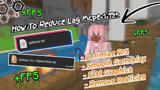 How To Reduce Lag Mcpe 1.19  (Fps Boost, Smooth Gameplay!)