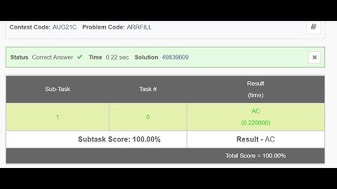 Array Filling | CodeChef  August Long Challenge 2021