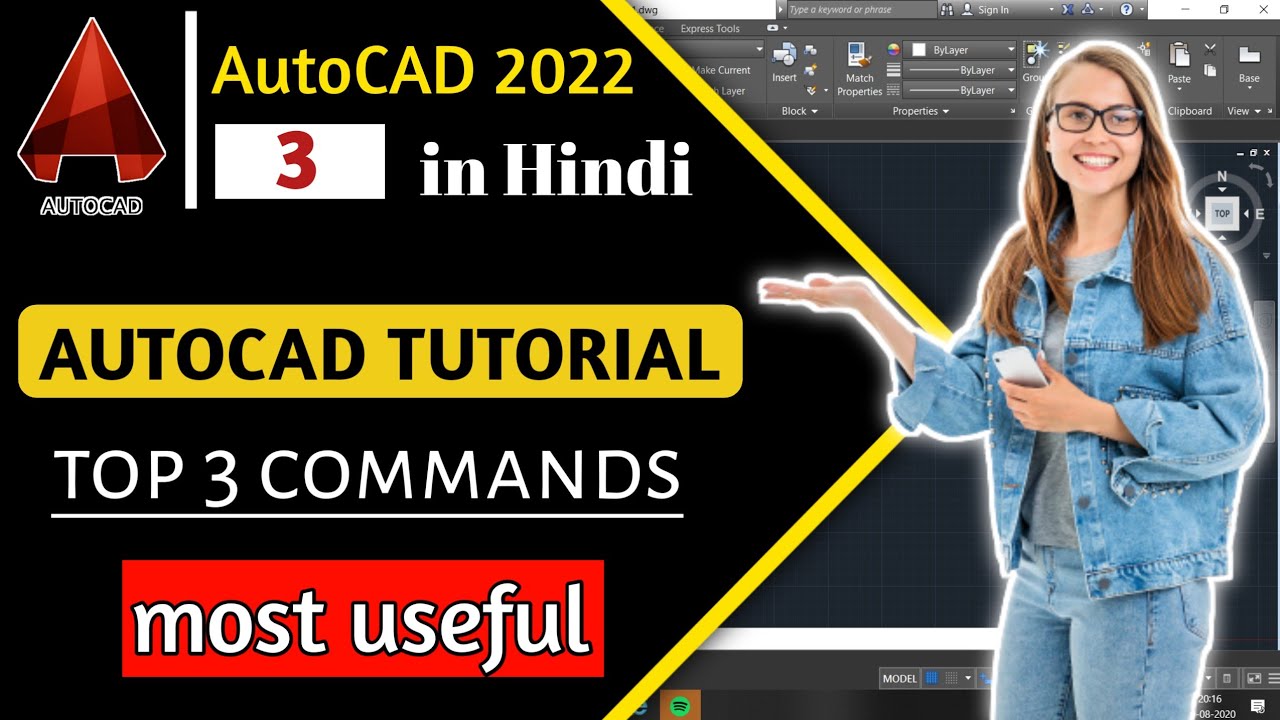 #3 Top 3 most usefull commands in AutoCAD 2D | Explained in Hindi ...