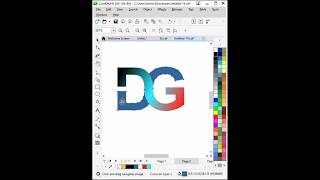 how to make a letter design logo D+C in Coreldraw Tutorial #aggraphicscreator